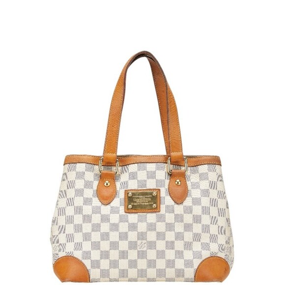 LOUIS VUITTON White Damier Leather Bag - Picture 1 of 11